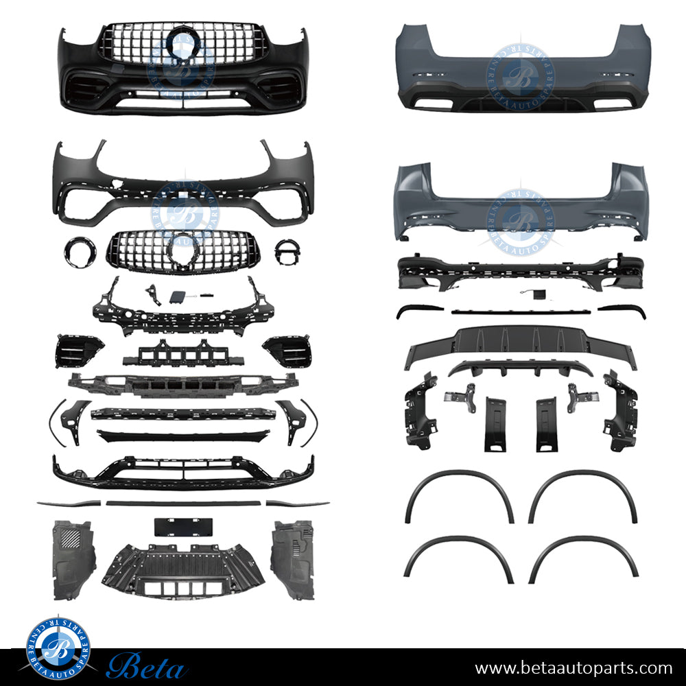 Body Kit AMG GLC63 with Black Moulding for Mercedes GLC-Class W253 2020-Up models Body Kit AMG GLC63 with Black Moulding for Mercedes GLC-Class W253 2020-Up models